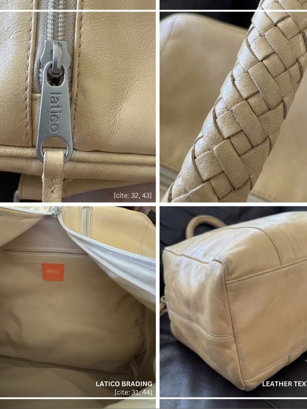latico tan leather dome satchel
